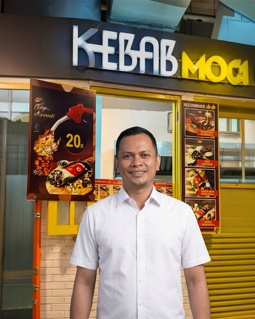 Founder Kebab Mozza di depan gerai